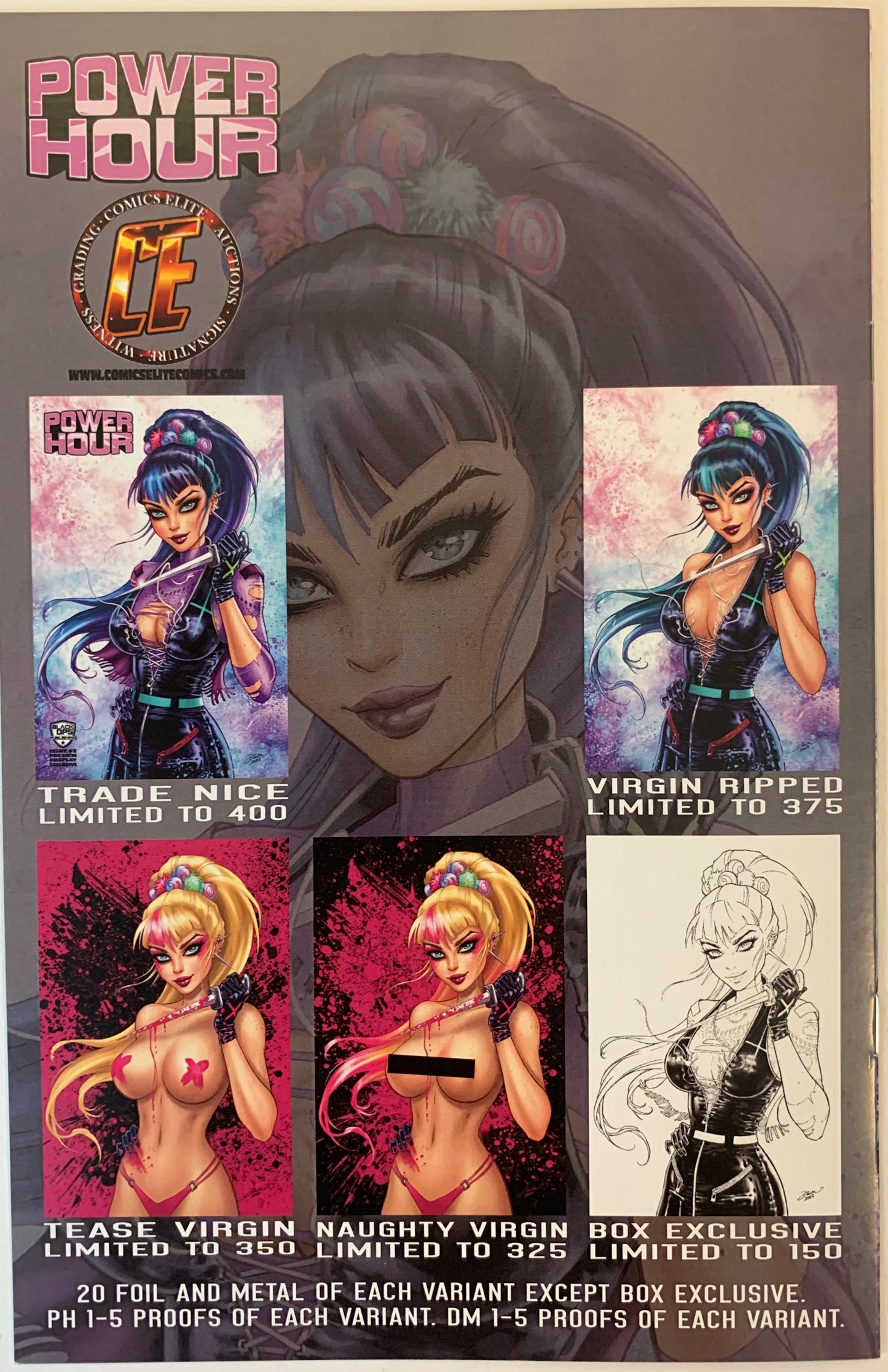 Power Hour #2 Preview Dawn McTeigue Punchline Ripped Virgin Variant NM Ltd 375 (pre-owned)