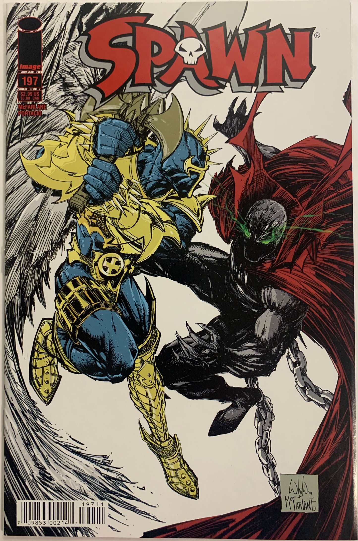 Spawn #197 Low Print Run Cover by Whilce Portacio & Todd McFarlane VF / NM