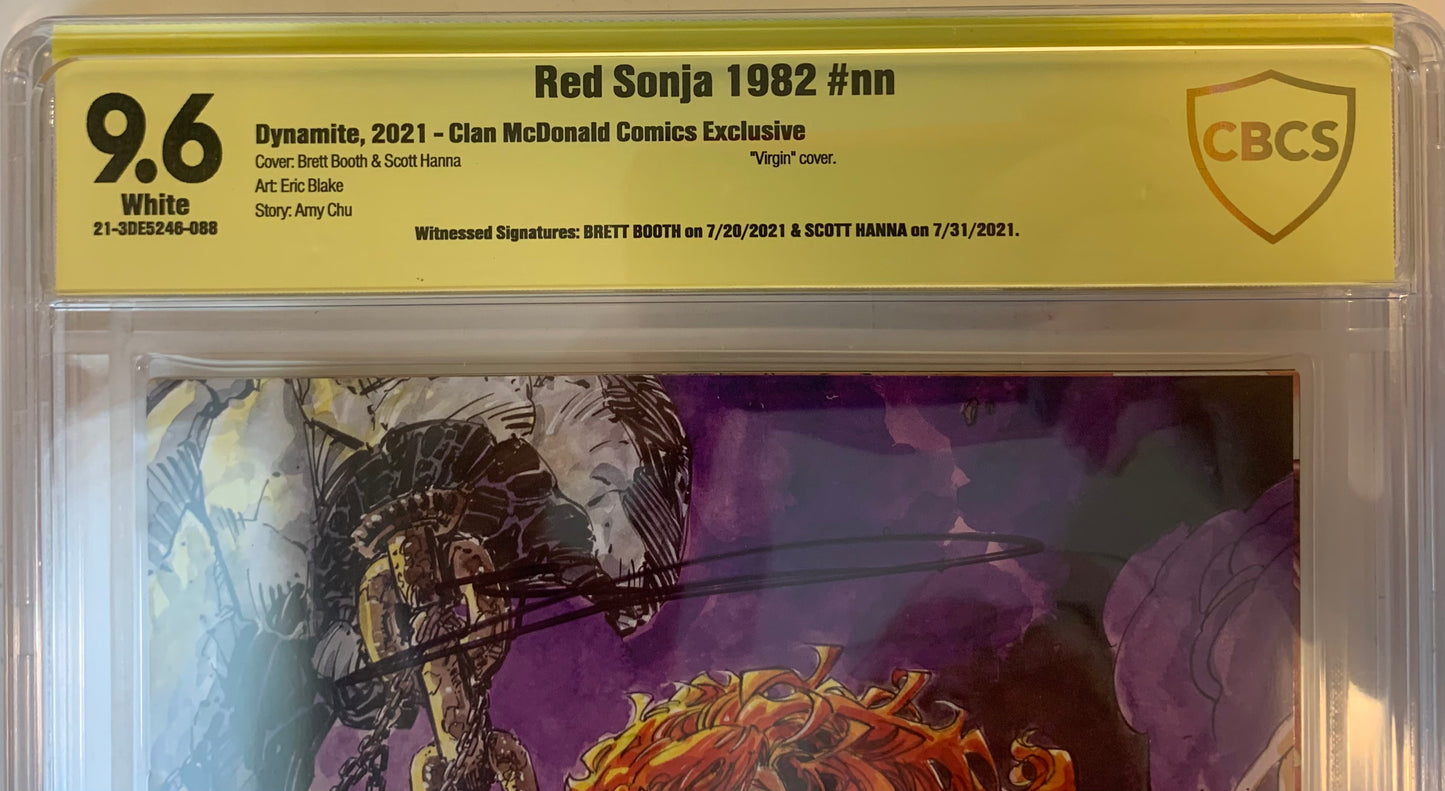 Red Sonja 1982 #nn CBCS 9.6 White Signed by Brett Booth & Scott Hanna (2021) (pre-owned)