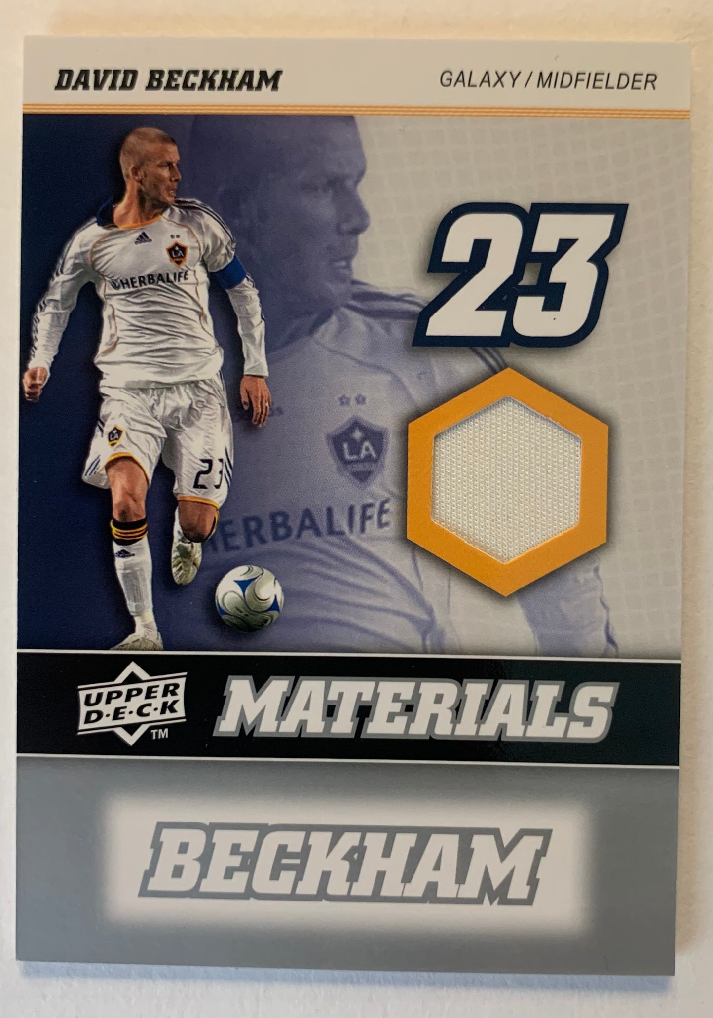 2008 Upper Deck MLS David Beckham Materials