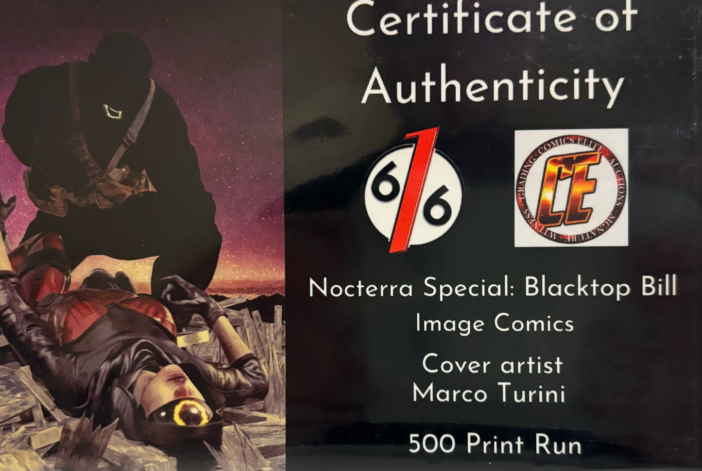 Nocterra Special: Blacktop Bill Marco Turini Virgin Variant Ltd: 500 w/COA NM (pre-owned)