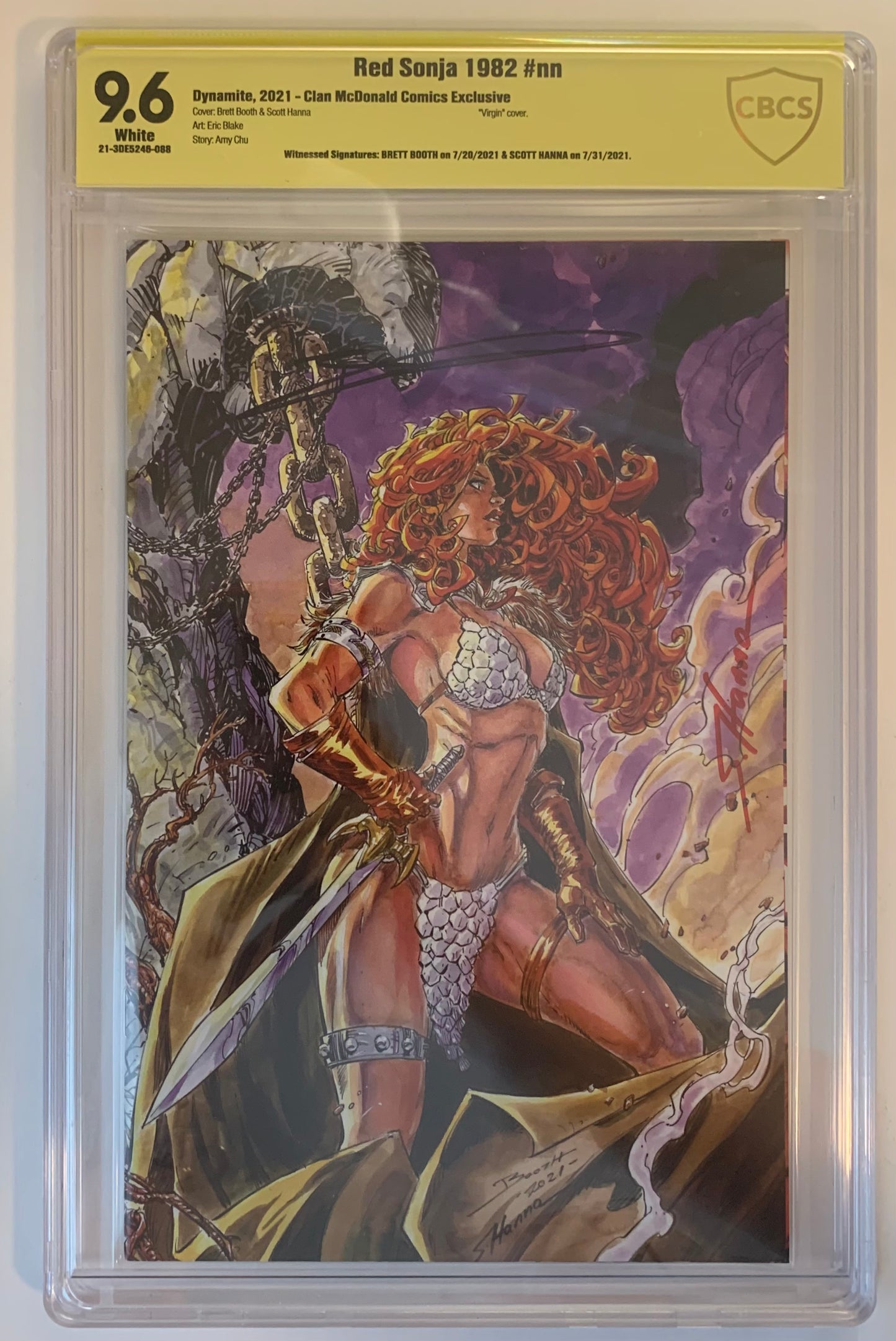 Red Sonja 1982 #nn CBCS 9.6 White Signed by Brett Booth & Scott Hanna (2021) (pre-owned)