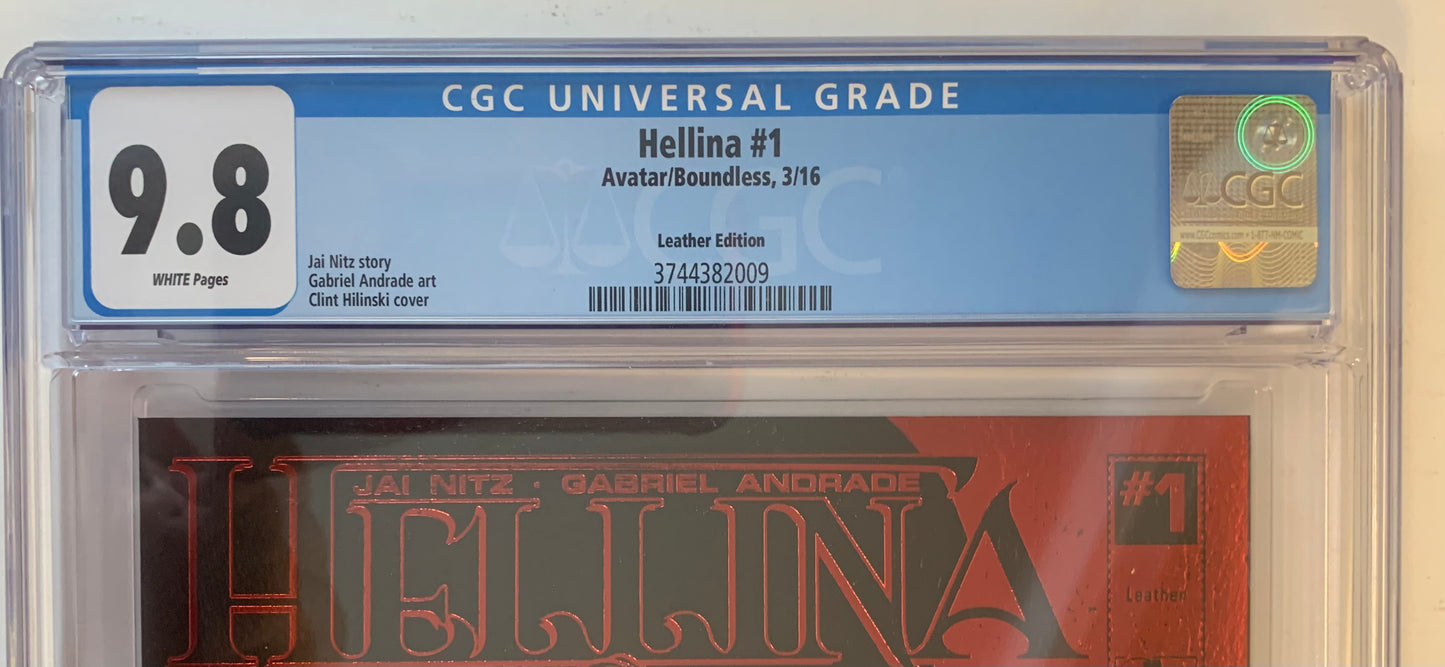 Hellina #1 Leather Edition Avatar/Boundless CGC 9.8 (pre-owned)