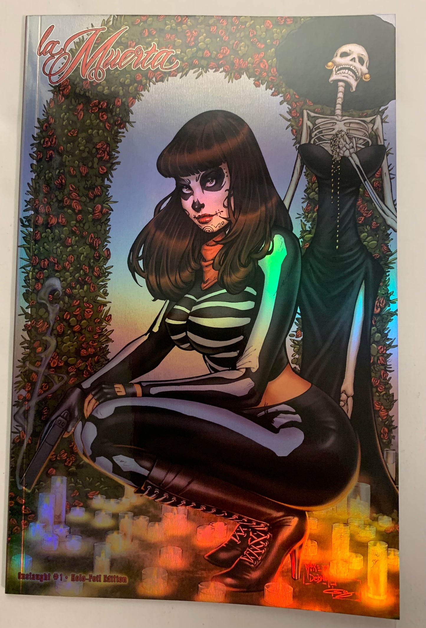 La Muerta Onslaught Holo Foil Edition cover by Mike Debalfo NM (pre-owned)