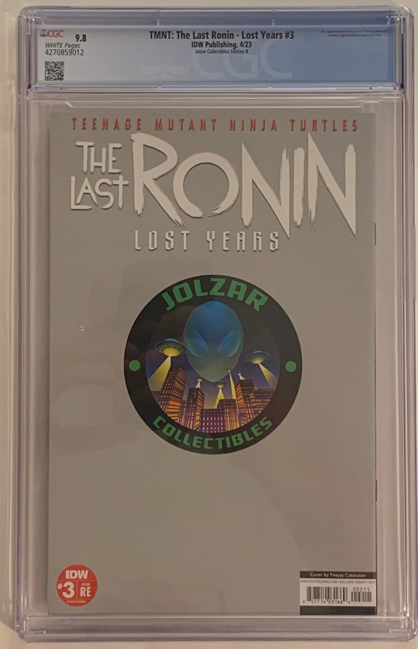 TMNT: The Last Ronin - Lost Years #3 CGC 9.8 Virgin Cover (pre-owned)