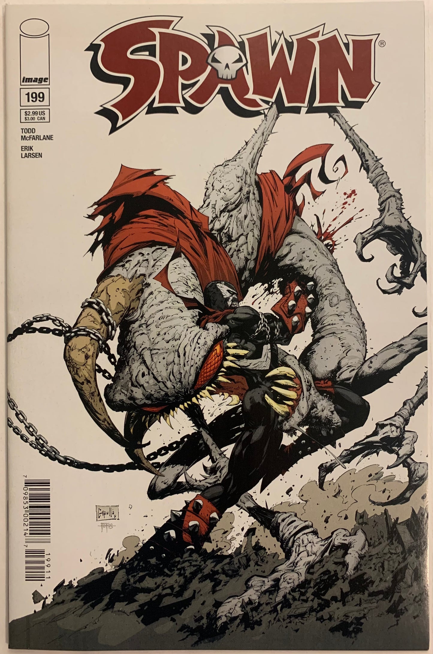 Spawn #199 Low Print Run Newsstand Edition cover by Greg Capullo VF / NM