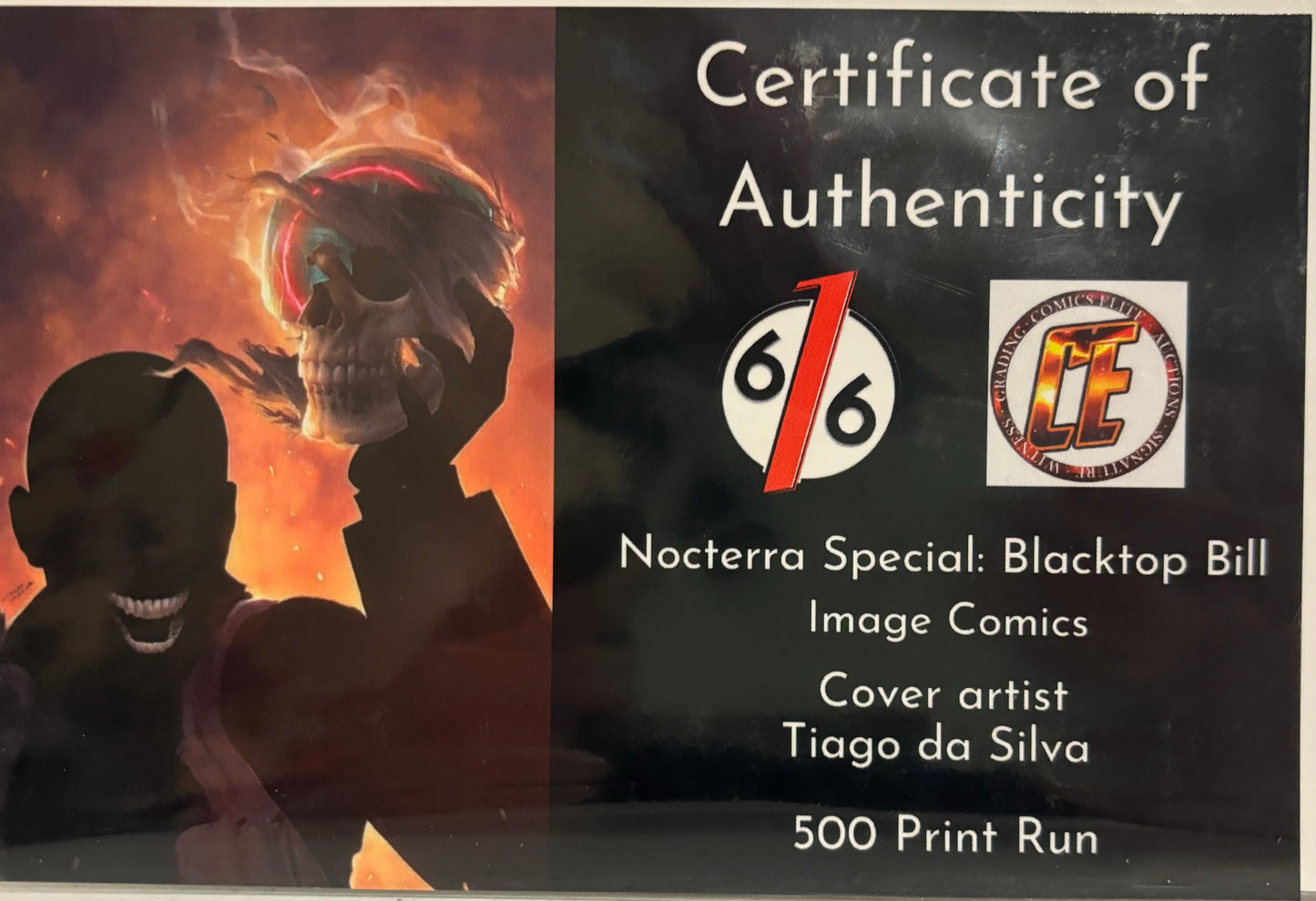 Nocterra Special: Blacktop Bill Tiago da Silva Virgin Variant Ltd 500 w/COA NM (pre-owned)