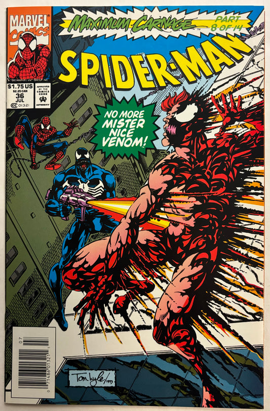 Spider-Man #36 Maximum Carnage part 8 of 14 Newsstand NM