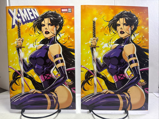 X-Men 10 Psylocke Kaare Andrews Trade & Virgin Set NM
