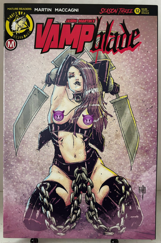 Vampblade Season Three #12 2018 Action Lab Risque Cover