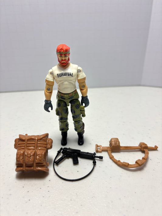 1987 GI Joe Outback w/Flashlight, Backpack, Belt, and Weapon
