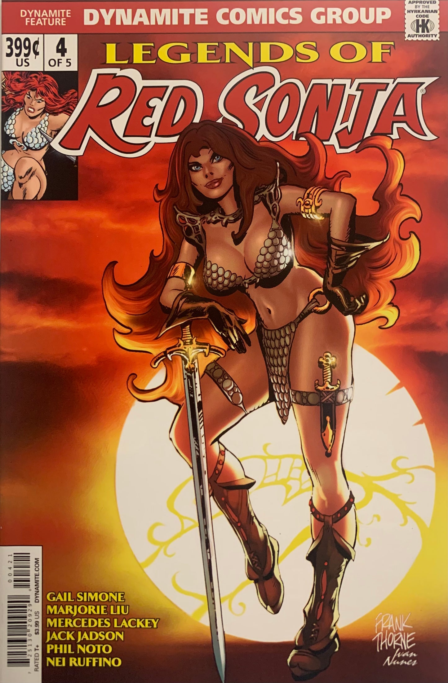 Legends of Red Sonja #4 Cover by Frank Thome (2013) Dynamite NM