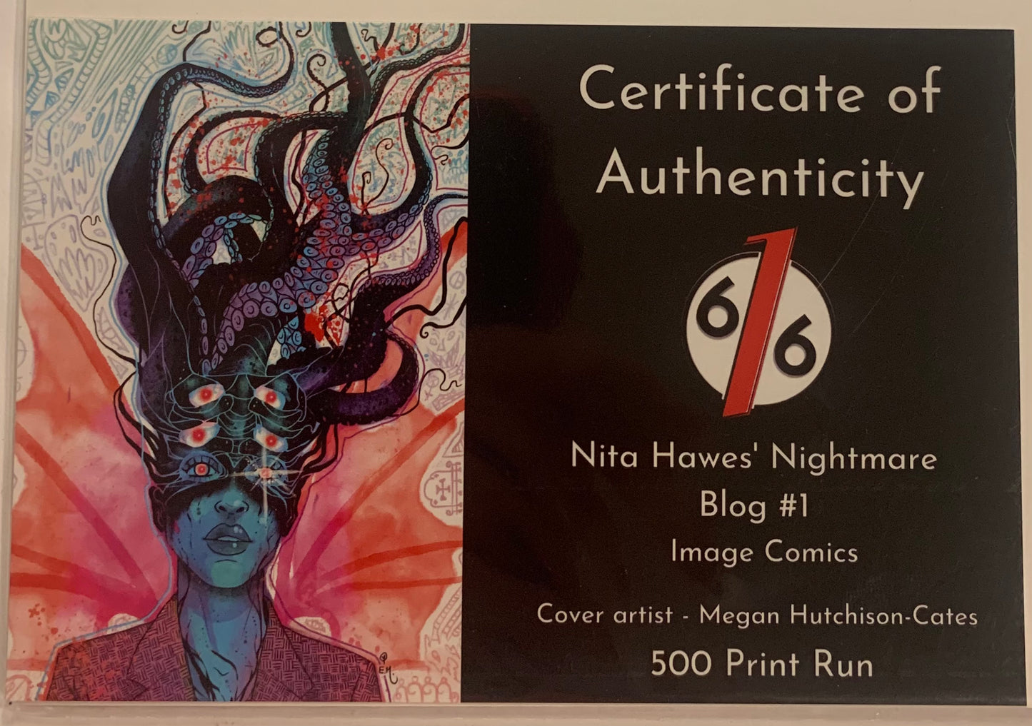 Nita Hawe's Nightmare Blog #1 Negan Hutchison-Cates Exclusive Virgin Cover w/ COA NM (pre-owned)