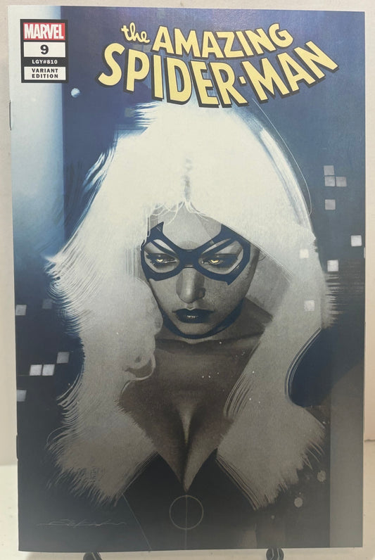 AMAZING SPIDER-MAN #9 Jeff Dekal COMICXPOSURE BLACK CAT TRADE DRESS 2018