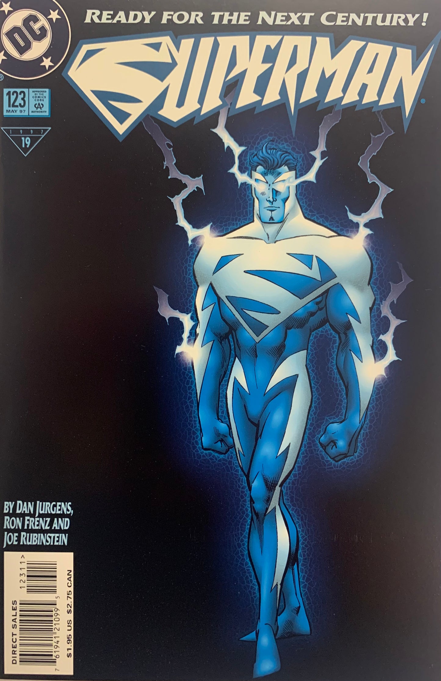 Superman #123 (Blue Superman) Glow in the Dark Cover 1997 (pre-owned)