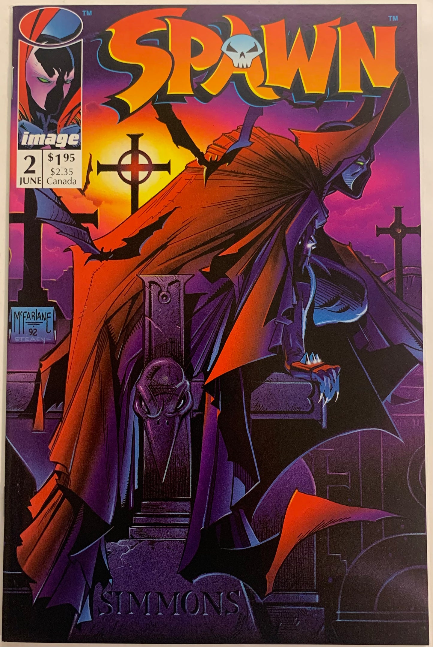 Spawn #2 (1992) Cover Todd McFarlane NM (pre-owned)