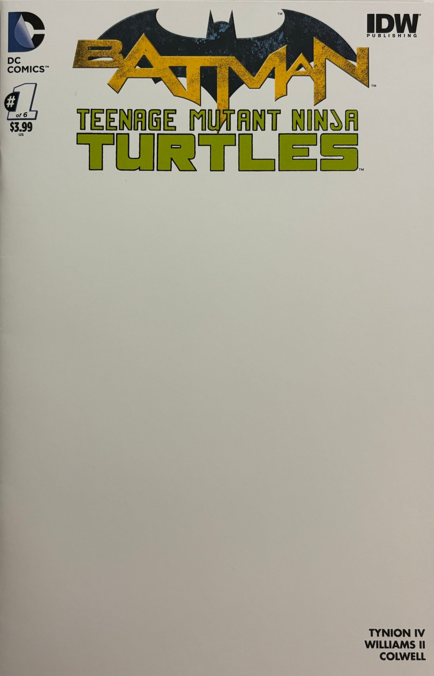 Batman Teenage Mutant Ninja Turtles Blank Cover VF / NM (pre-owned)