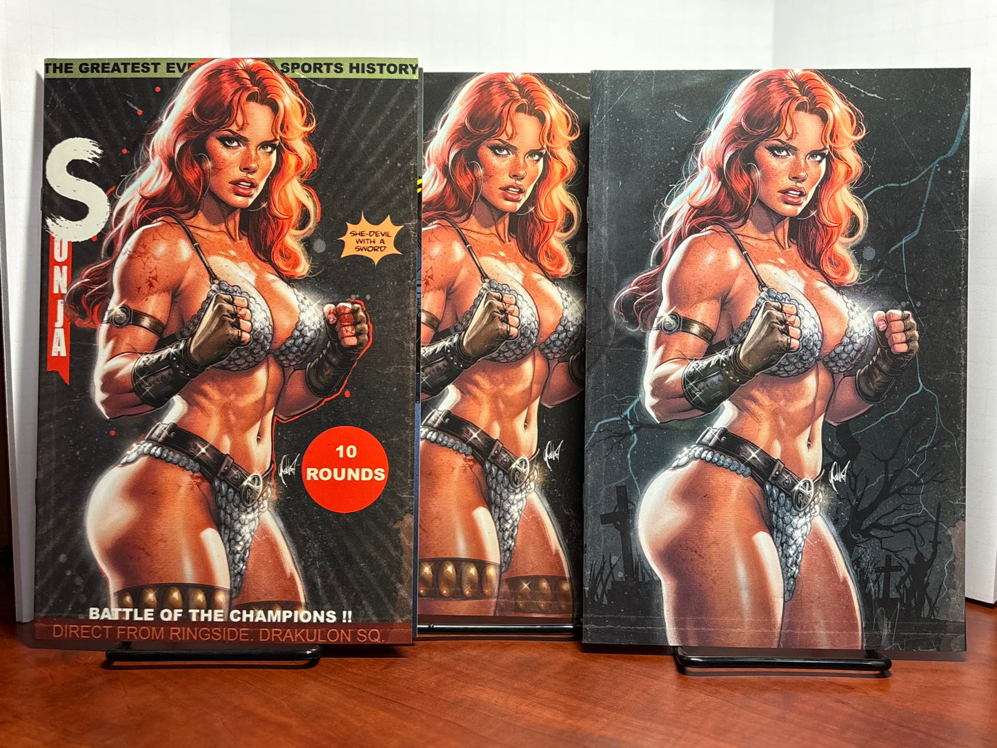 RED SONJA SHE DEVIL WITH A SWORD #1 CEDRIC POULAT Variant ABC Set LTD 500 NM