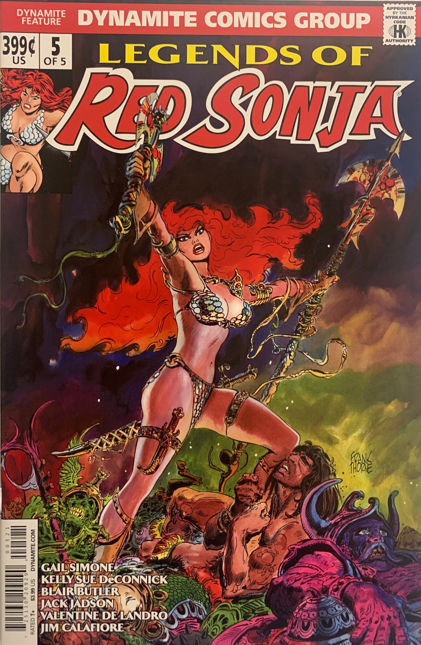 Legends of Red Sonja #5 Cover by Frank Thome (2013) Dynamite NM (pre-owned)