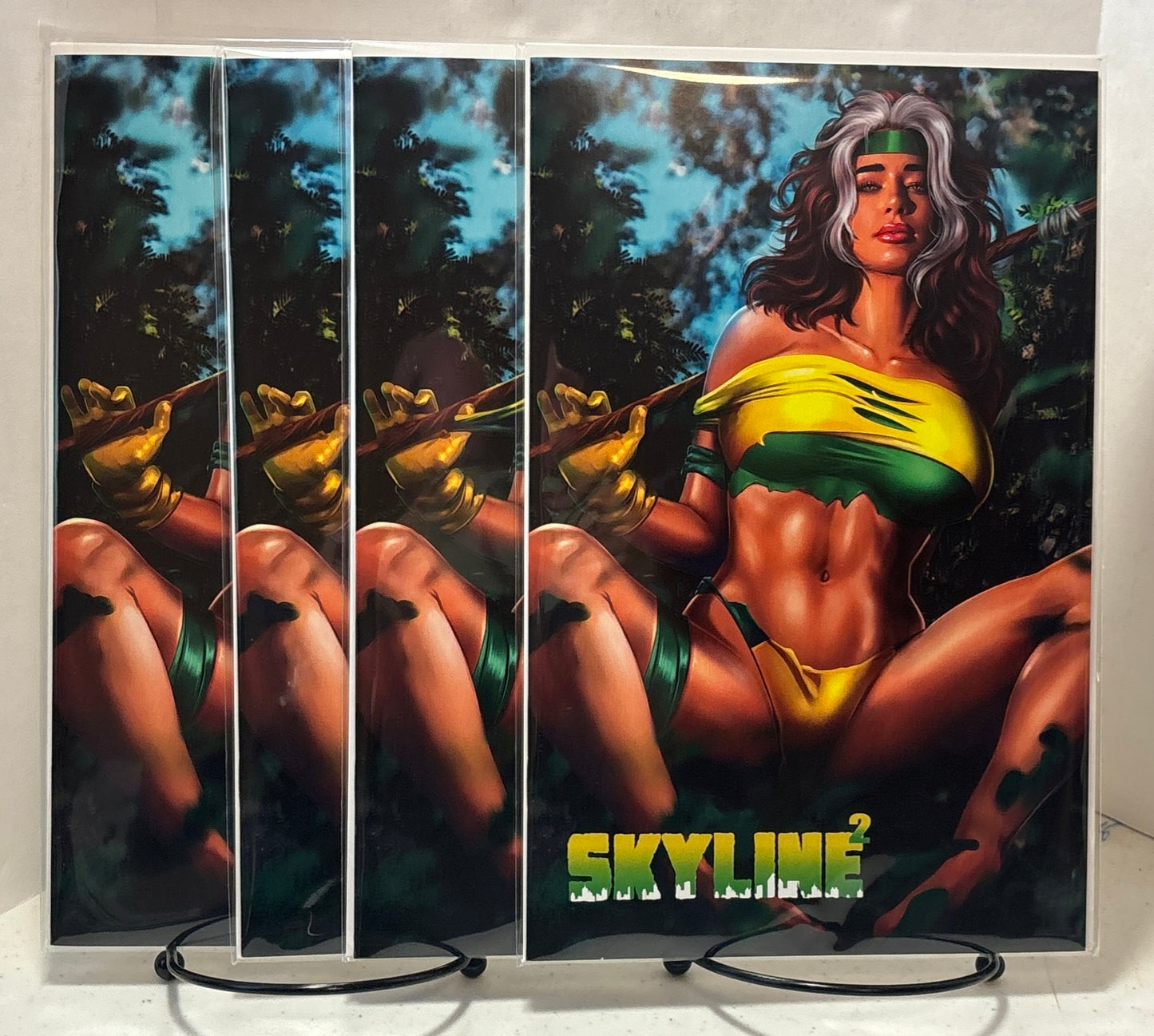 SKYLINE #2 FERNANDO ROCHA ROGUE, 4 COMIC SET: TRADE, VIRGIN, TOPLESS, FULL N NM