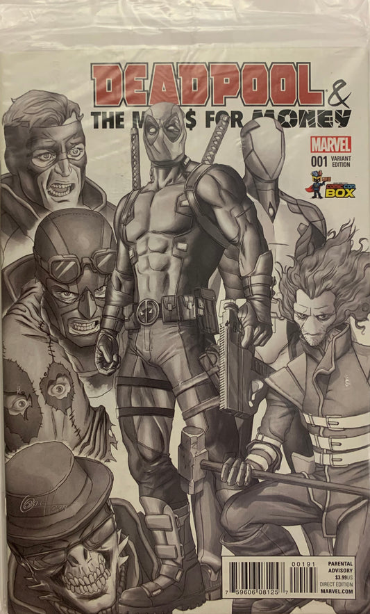 DEADPOOL & THE MERCS FOR MONEY 1 RARE GREG HORN COMIC CON BOX SKETCH VARIANT NM (pre-owned)