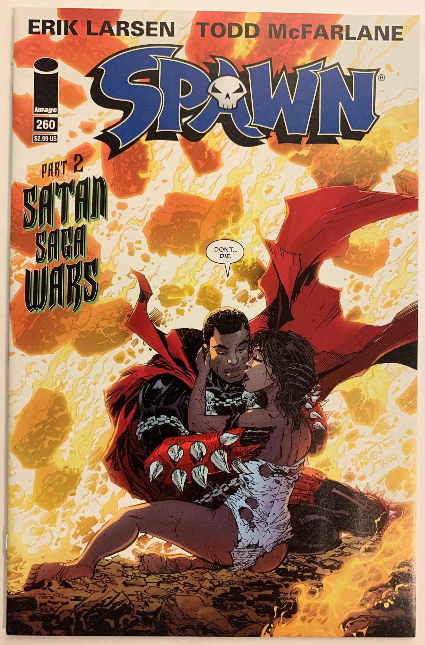 Spawn #260 Part 2 Satan Saga Wars Cover by Todd McFarlane Low Print Run