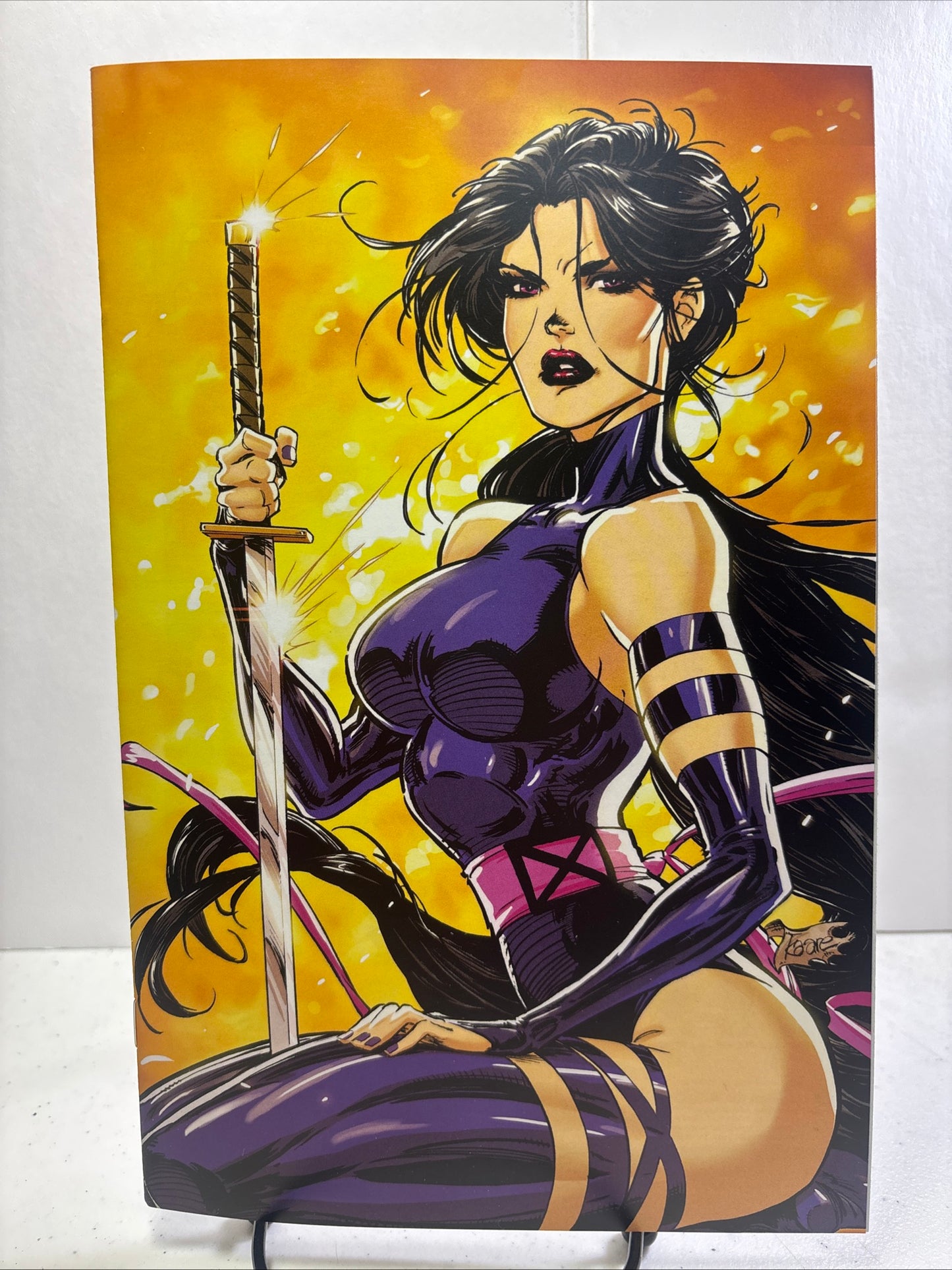 X-Men 10 Psylocke Kaare Andrews Trade & Virgin Set NM