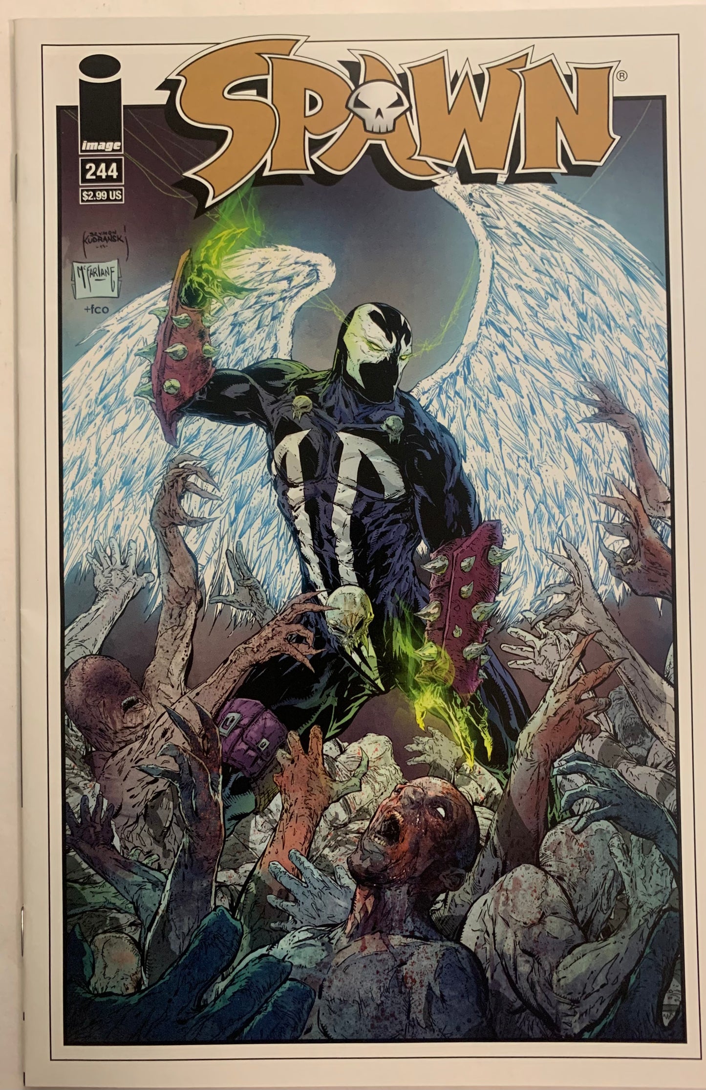 Spawn #244 Low Print Run Cover by Todd McFarlane and Szymon Kudranski