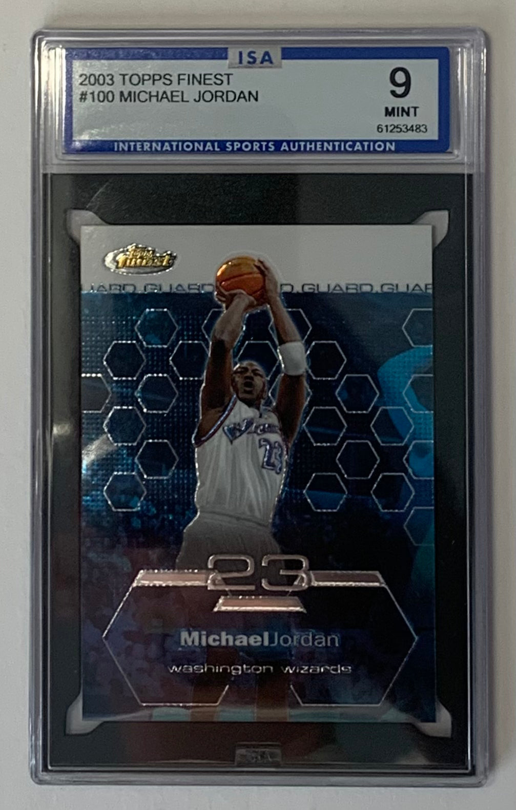 2003 Topps Finest #100 Michael Jordan ISA 9 MInt