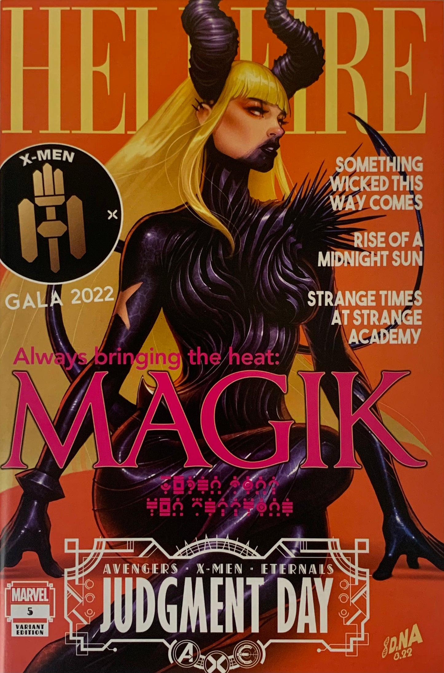 AXE JUDGMENT DAY #5 NAKAYAMA Hellfire Gala Magik Trade Dress Variant (pre-owned)