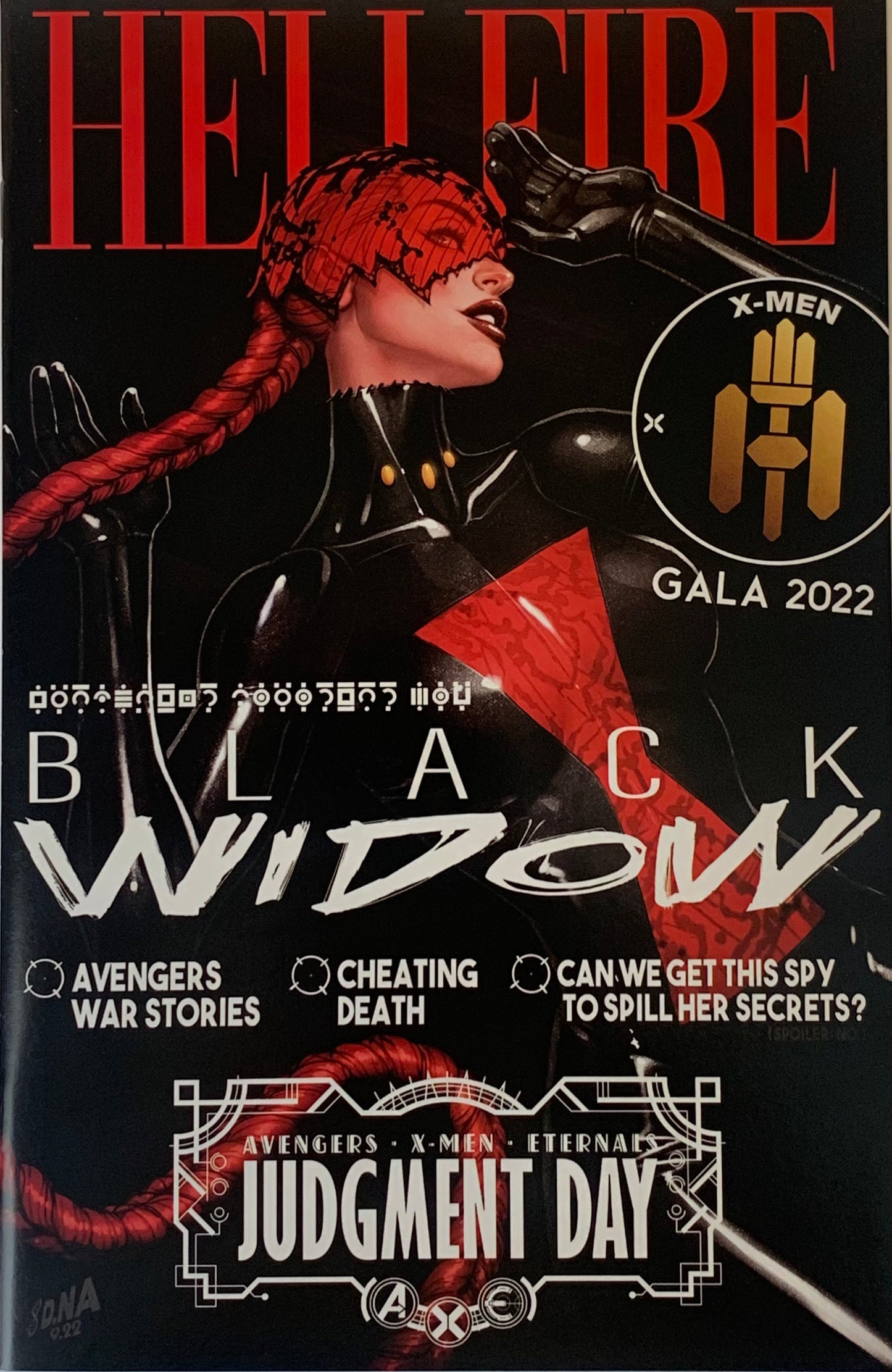 AXE JUDGMENT DAY #6 NAKAYAMA Hellfire Gala Black Widow Trade Dress Variant (pre-owned)