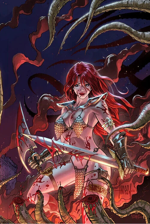 Vampirella vs Red Sonja #4 Andrew Mangum Connecting Variant Cover Set LTD 500