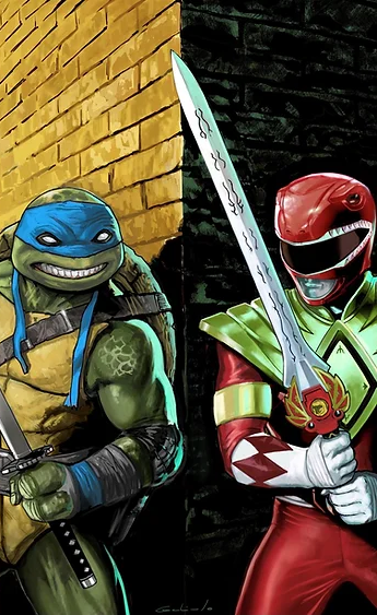 Mighty Morphin Power Rangers TMNT #4 Secret Variant Ltd 250