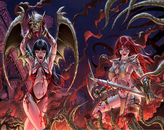 Vampirella vs Red Sonja #4 Andrew Mangum Connecting Variant Cover Set LTD 500